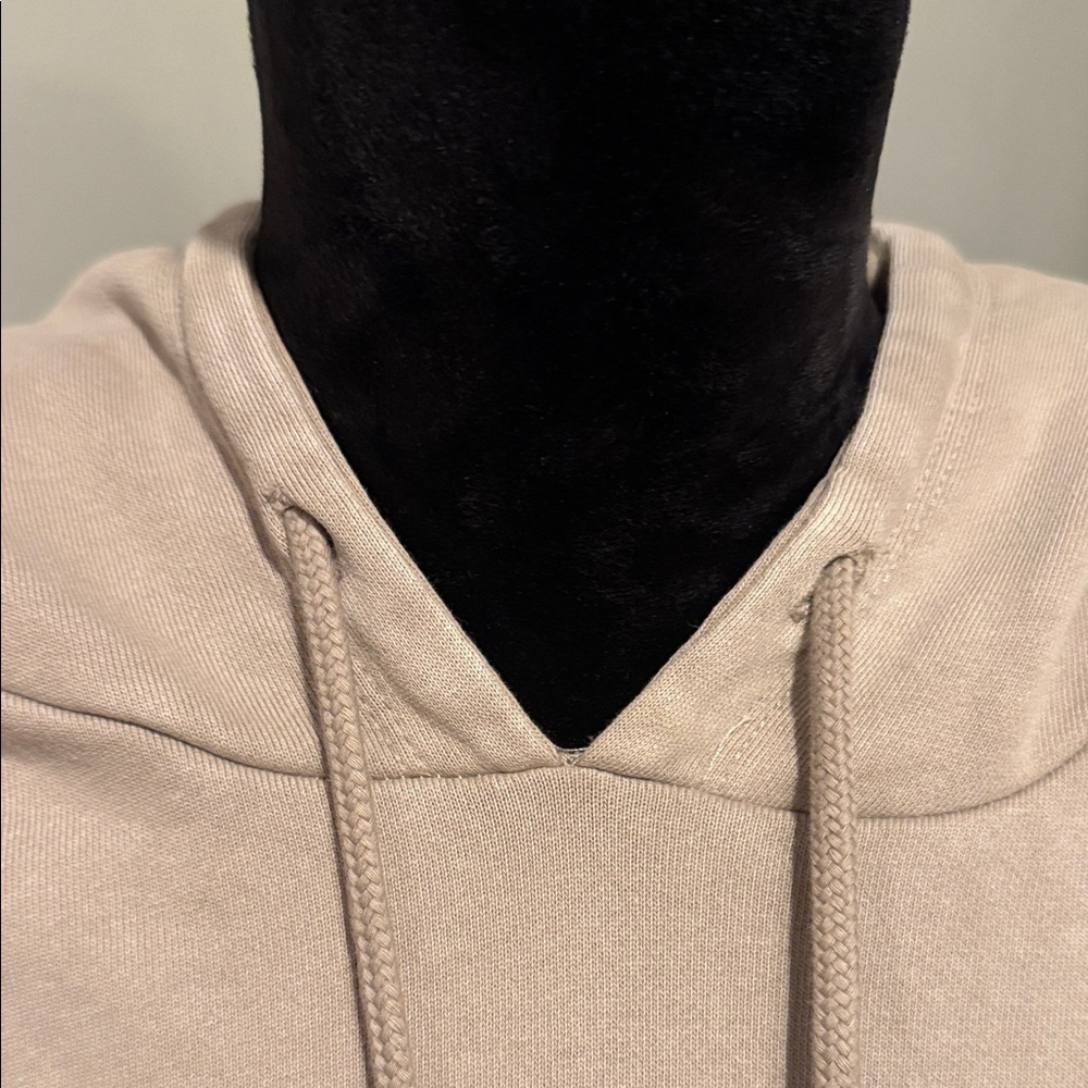 Garage tan cropped Hoodie Sweatshirt - Picture 3 of 6